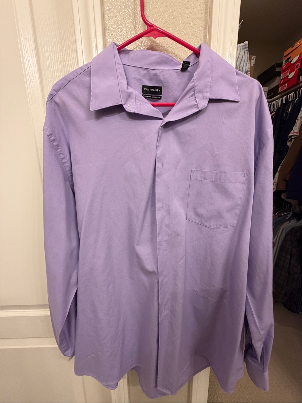 Van Heusen Men's Light Lavender Dress Shirt